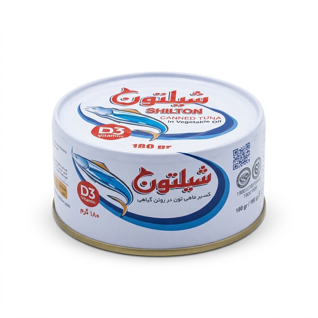 کنسرو ماهی تون در روغن گیاهی شیلتون - 180 گرم