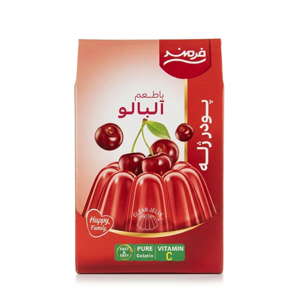 پودر ژله با طعم آلبالو فرمند - 100 گرم