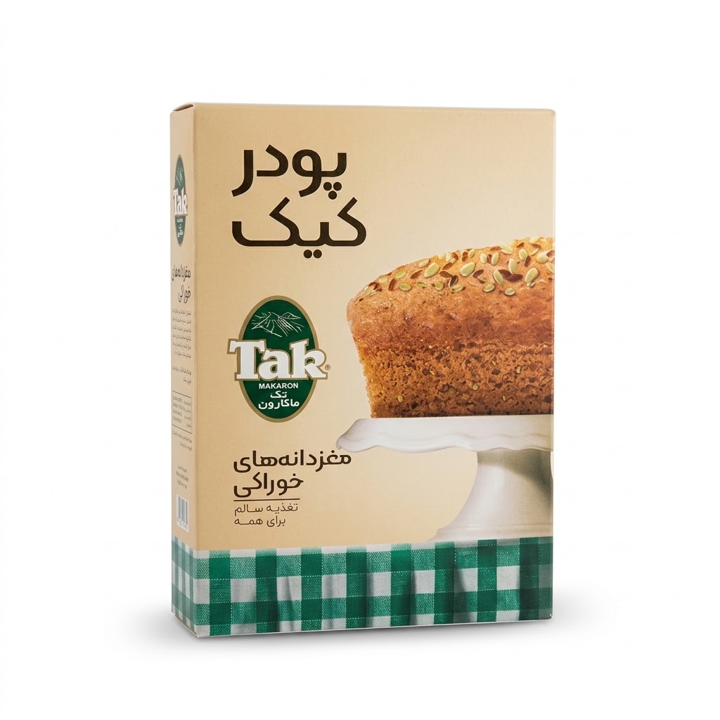 پودر کیک با مغز دانه های خوراکی تک - 500 گرم