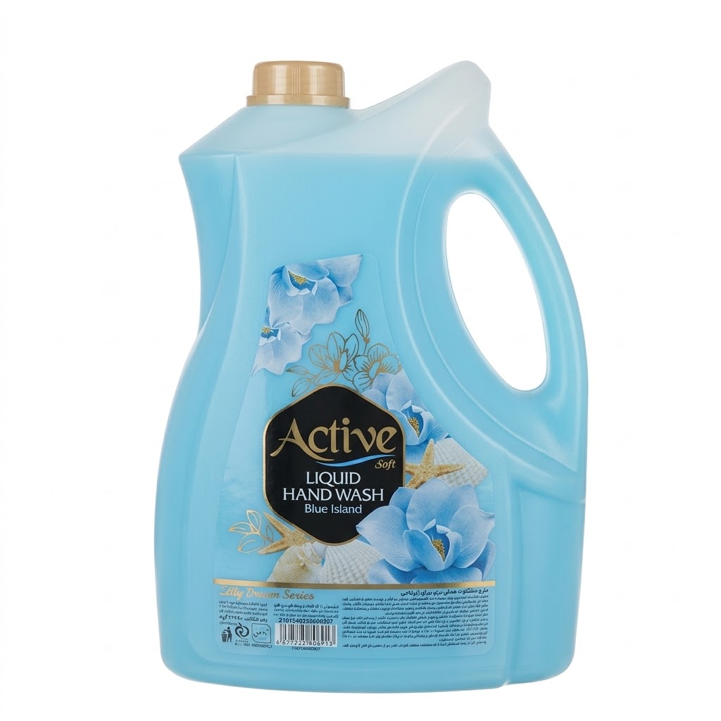 مایع دستشویی اکتیو مدل صدفی-Blue وزن 3750 گرم