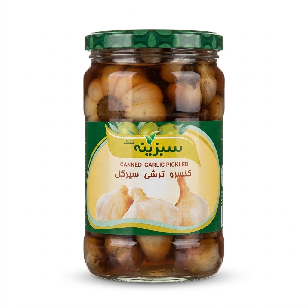 کنسرو ترشی سیرگل سبزینه - 700 گرم