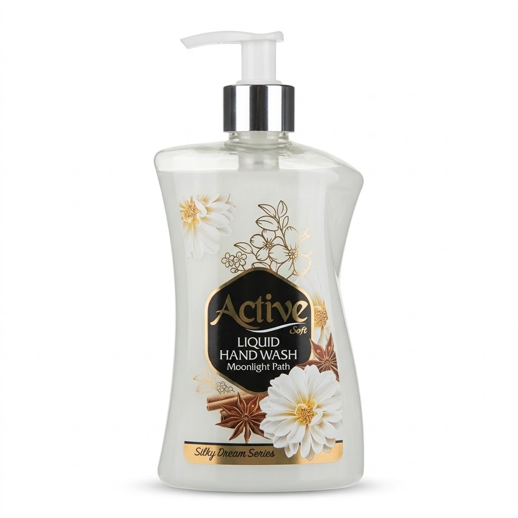مایع دستشویی اکتیو مدل Oyster flowers and cinnamon مقدار 450 گرم